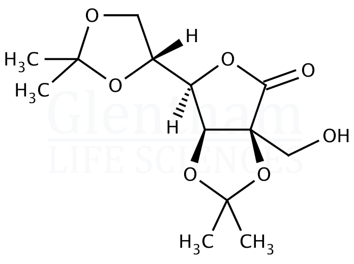 2C-Hydroxymethyl-2,3:5,6-di-O-isopropylidene-D-mannono-1,4-lactone Structure
