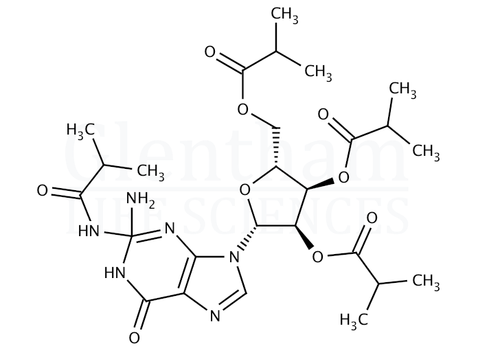 2-Isobutyramido guanosine 2’,3’,5’-tris(isobutanoate) Structure