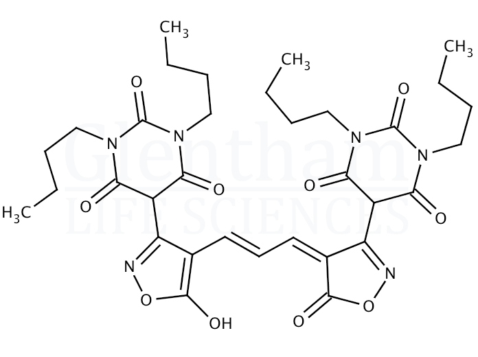 Bis(1,3-dibutylbarbituric acid) trimethine oxonol Structure