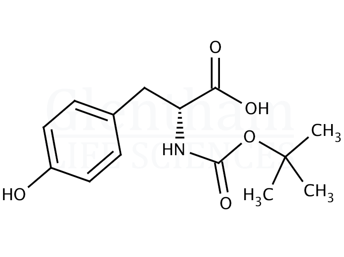 Structure for  Boc-D-Tyr-OH    (70642-86-3)