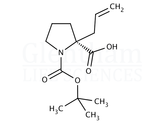 Boc-(S)-α-allyl-Pro-OH  Structure