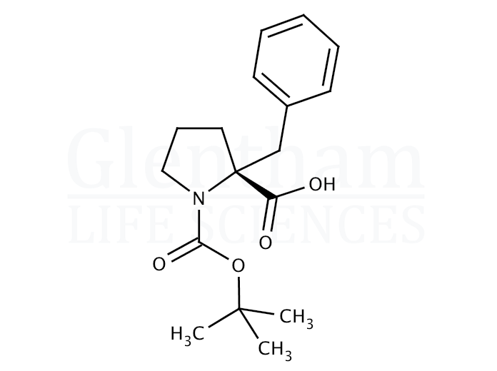 Boc-(R)-α-benzyl-Pro-OH Structure