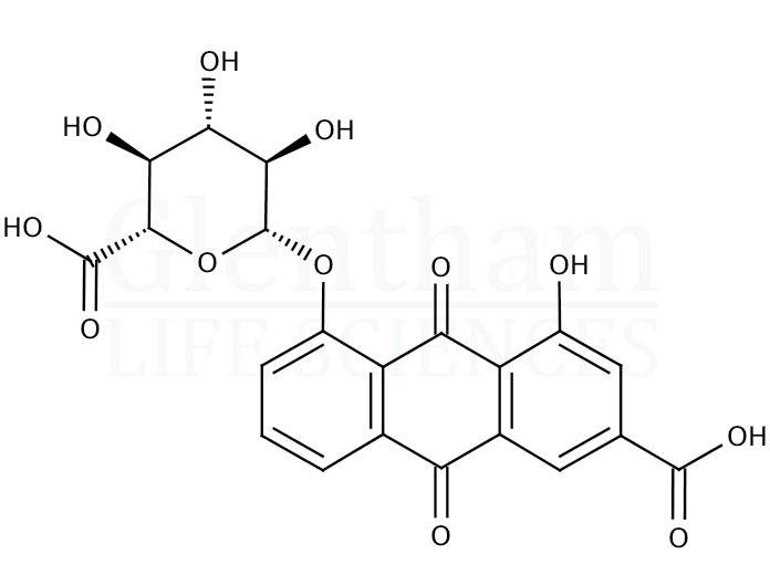 Rhein 8-b-D-glucuronide Structure