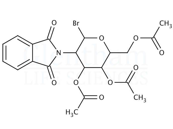 Bromo 2-Deoxy-2-N-phthalimido-3,4,6-tri-O-acetyl-α,β-D-glucopyranoside Structure