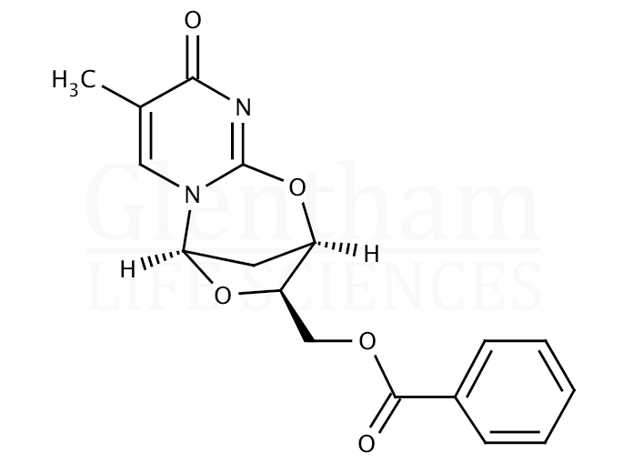 5''-O-Benzoyl-2,3''-anhydrothymidine Structure