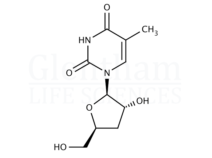 3''-Deoxy-5-methyluridine Structure