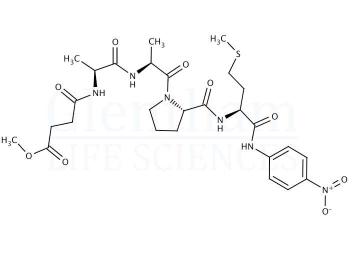 N-Methoxysuccinyl-Ala-Ala-Pro-Met p-nitroanilide   Structure