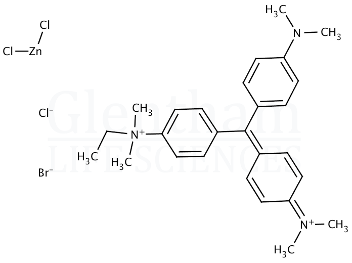 Structure for Methyl Green zinc chloride salt (C.I. 42590)