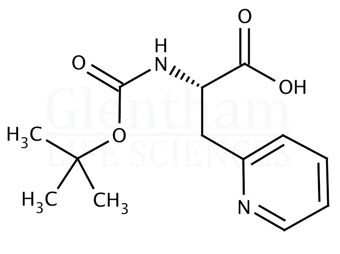 Boc-3-(2-pyridyl)-Ala-OH    Structure