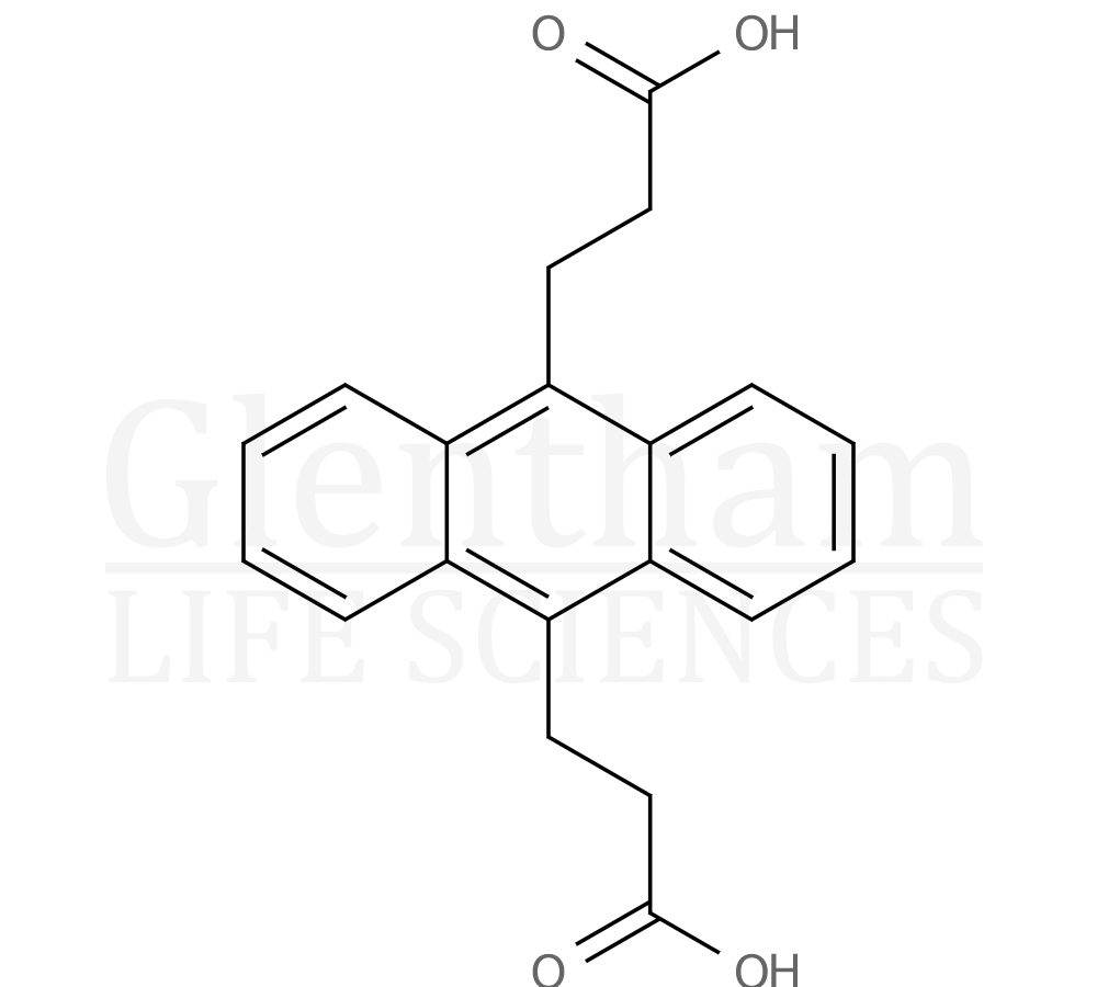 Structure for  9,10-Anthracenedipropanoic acid  (71367-28-7)