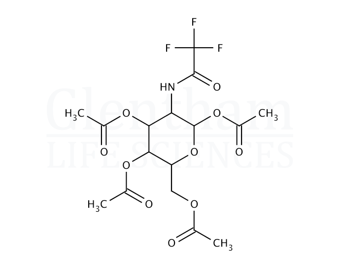 1,3,4,6-Tetra-O-acetyl-2-deoxy-2-trifluoracetamido-D-glucose Structure
