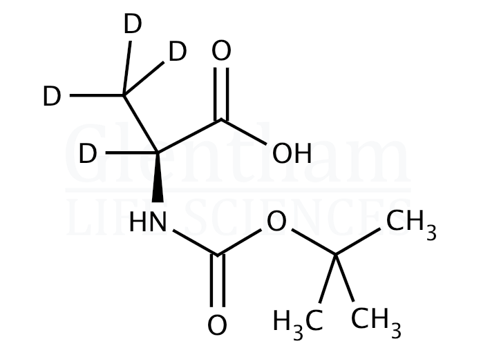 Structure for  N-tert-Boc-L-alanine-D4  (714964-61-1)