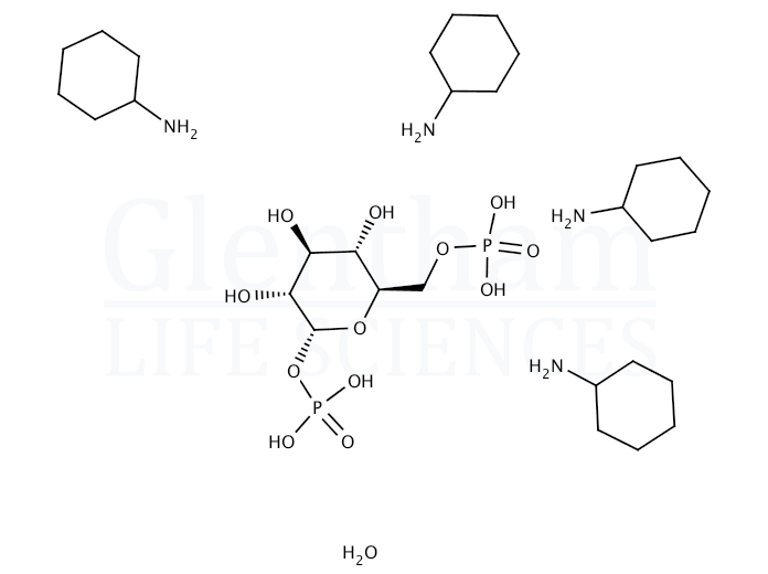 a-D-Glucose 1,6-bisphosphate tetra(cyclohexylammonium) salt hydrate Structure
