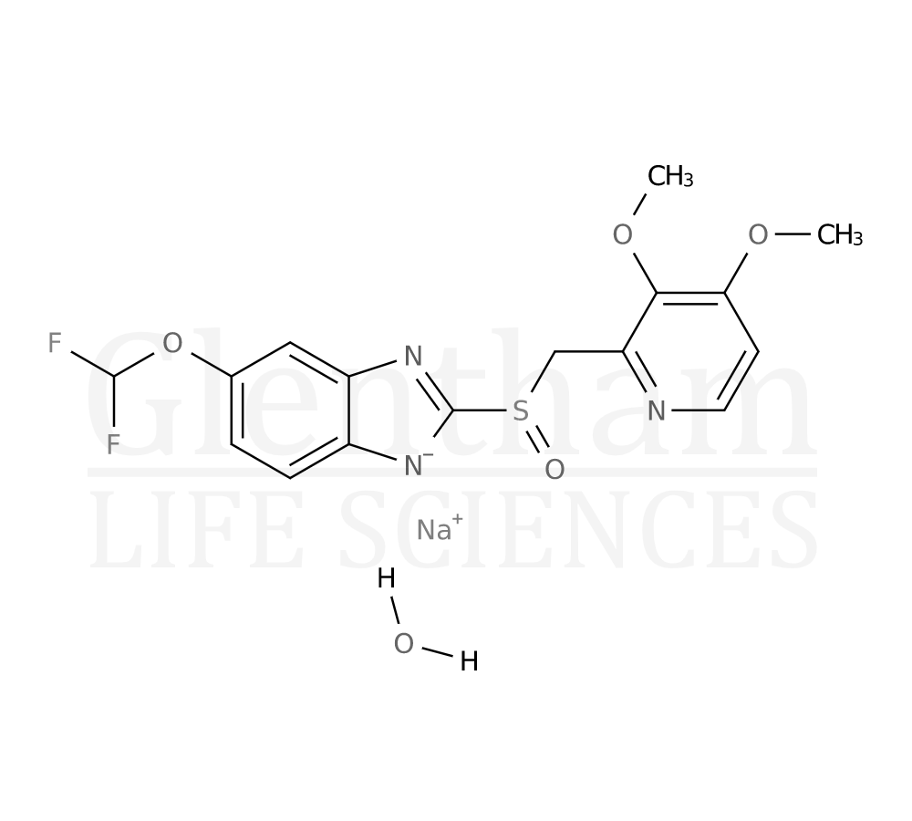 Pantoprazole sodium hydrate Structure