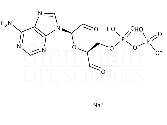 Adenosine 5′-diphosphate, periodate oxidized sodium salt Structure