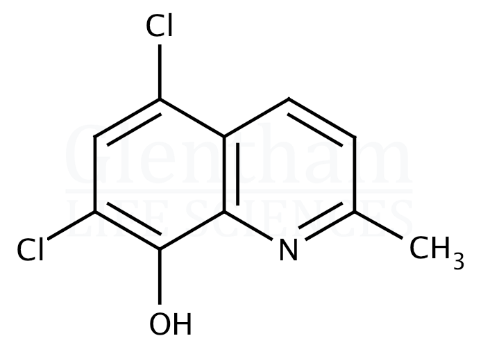 Structure for 5,7-Dichloro-8-hydroxy-2-methylquinoline (72-80-0)