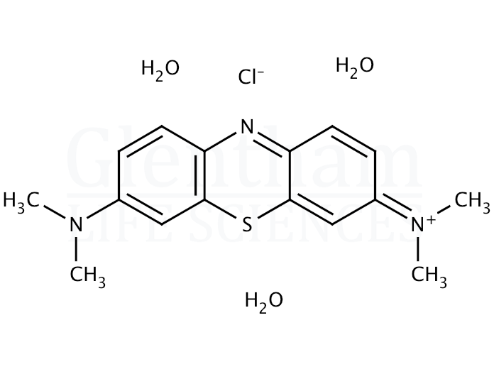 Strcuture for Methylene Blue trihydrate (C.I. 52015)