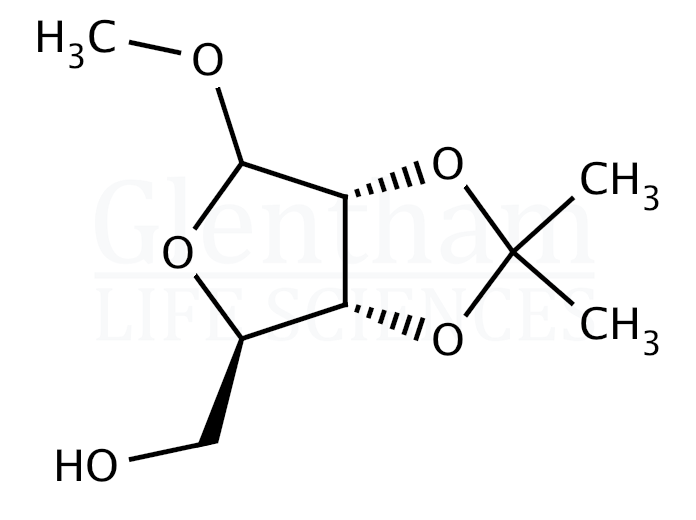 Methyl 2,3-O-isopropylidene-D-ribofuranoside Structure
