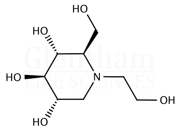 N-(b-Hydroxyethyl)-1-deoxynojirimycin Structure
