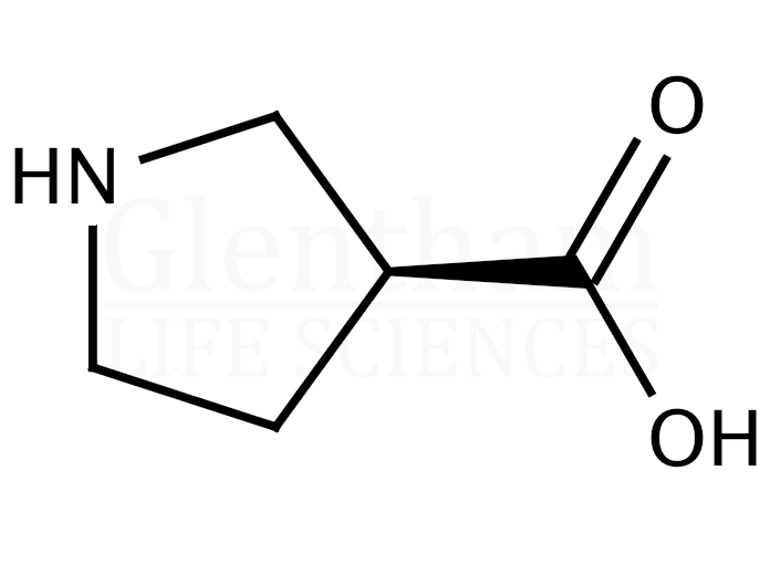 Structure for (S)-(+)-Pyrrolidine-3-carboxylic acid  (72580-53-1)