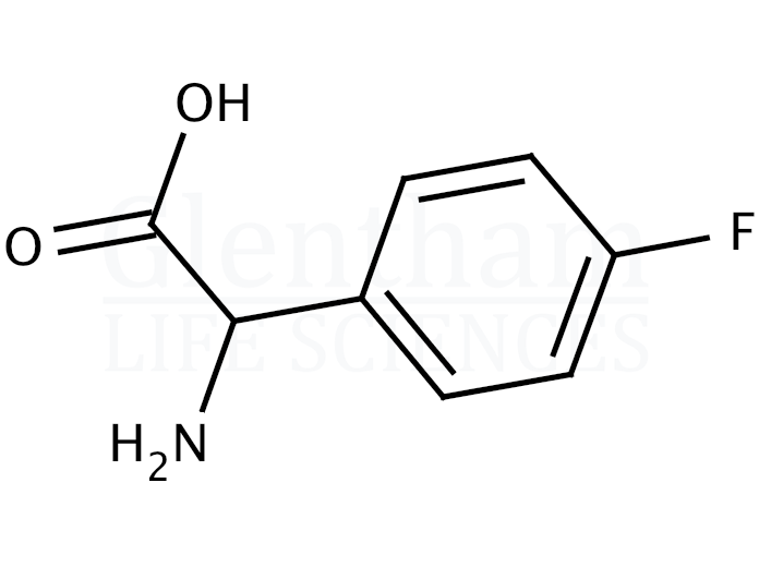 Structure for 4-Fluoro-DL-α-phenylglycine  (7292-73-1)