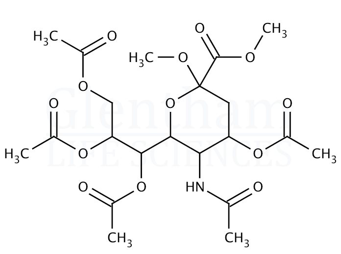 N-Acetyl-2-O-methyl-α-neuraminic acid methyl ester 4,7,8,9-tetraacetate Structure