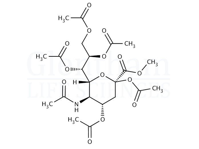 2,4,7,8,9-Penta-O-acetyl-a-D-neuraminic acid methyl ester Structure