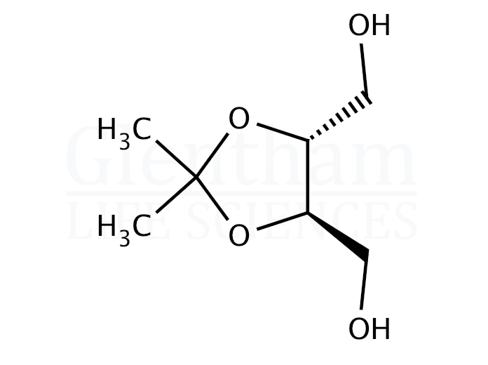2-3-O-Isopropylidene-D-threitol Structure
