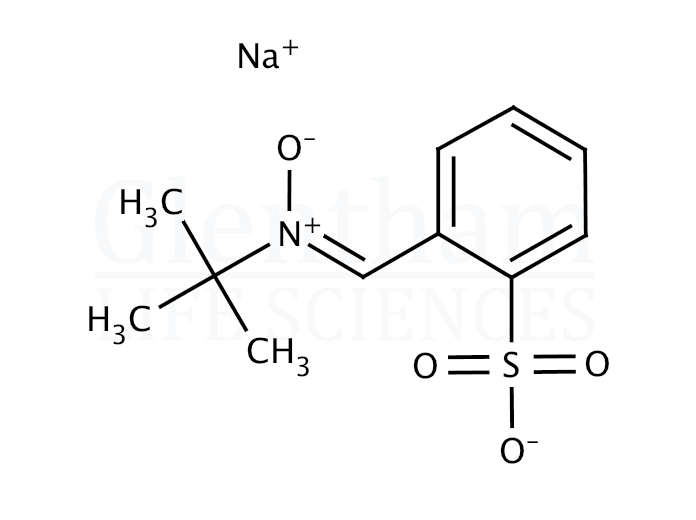 Structure for N-tert-Butyl-α-(2-sulfophenyl)nitrone sodium salt
