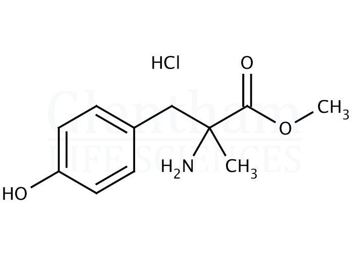 Strcuture for alpha-Methyl-DL-tyrosine methyl ester hydrochloride