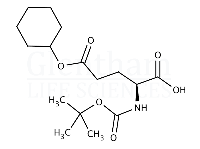 Structure for Boc-Glu(OcHx)-OH (73821-97-3)