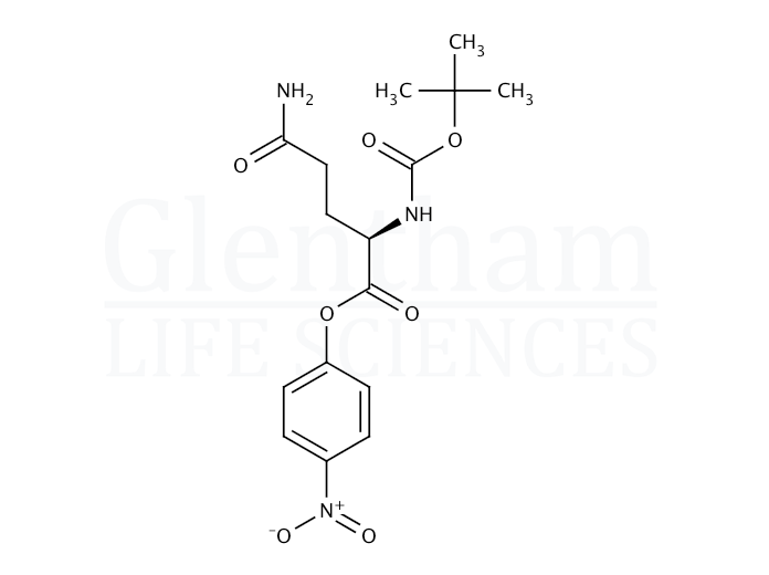 Boc-D-glutamine 4-nitrophenyl ester Structure