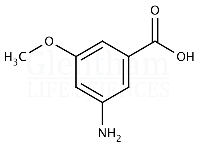 Structure for 3-Amino-5-methoxybenzoic acid  (74165-74-5)