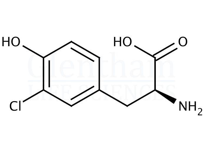 Structure for 3-Chloro-L-tyrosine   (7423-93-0)