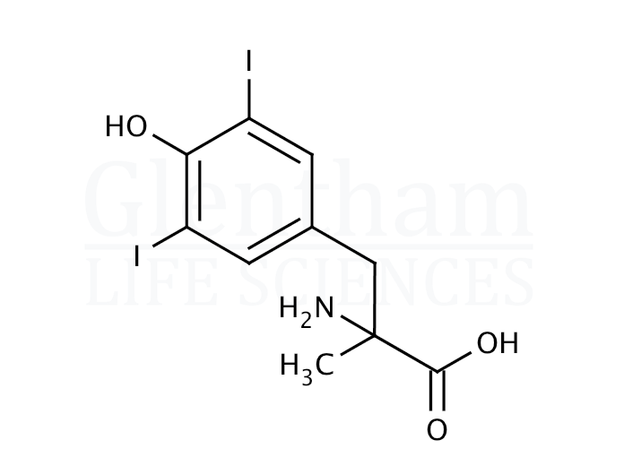 Structure for 3,5-Diiodo-α-methyl-DL-tyrosine