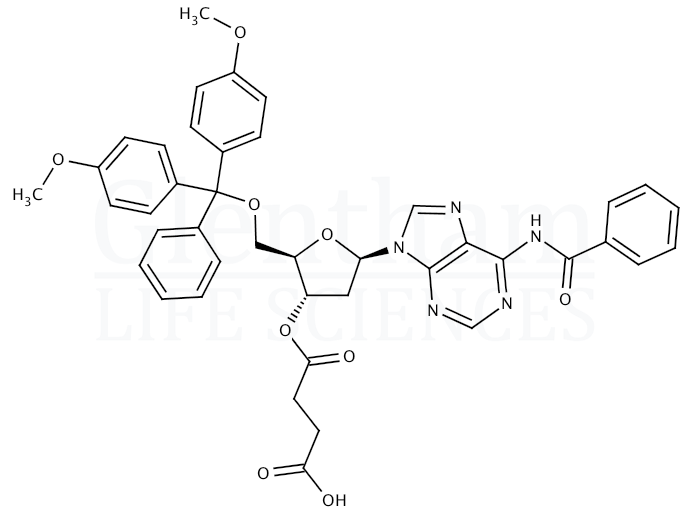 Large structure for  N6-Benzoyl-2''-deoxy-5''-O-DMT-adenosine 3''-O-succinate  (74405-42-8)