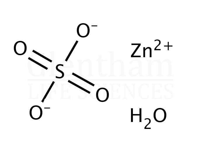 Zinc sulfate monohydrate, USP grade Structure