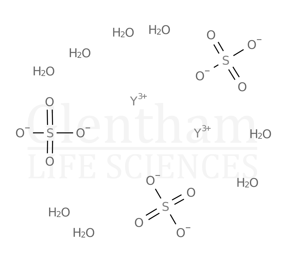 Yttrium sulfate hydrate, 99.999% Structure