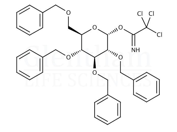 Structure for 2,3,4,6-Tetra-O-benzyl-a-D-glucopyranosyl trichloroacetimidate
