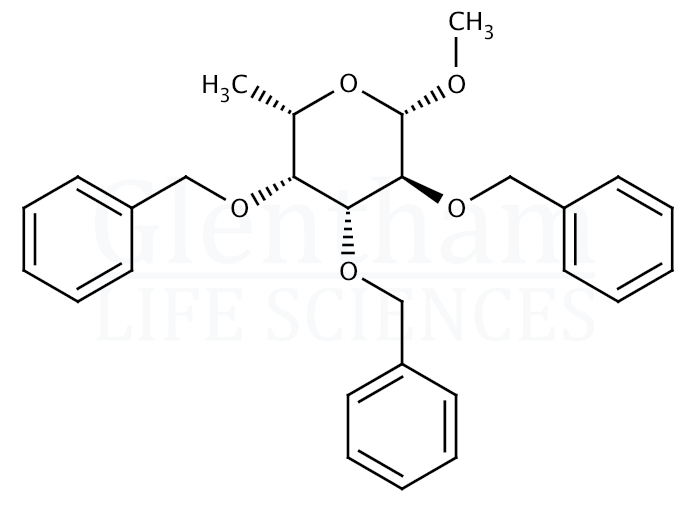 Structure for Methyl 2,3,4-tri-O-benzyl-b-L-fucopyranoside