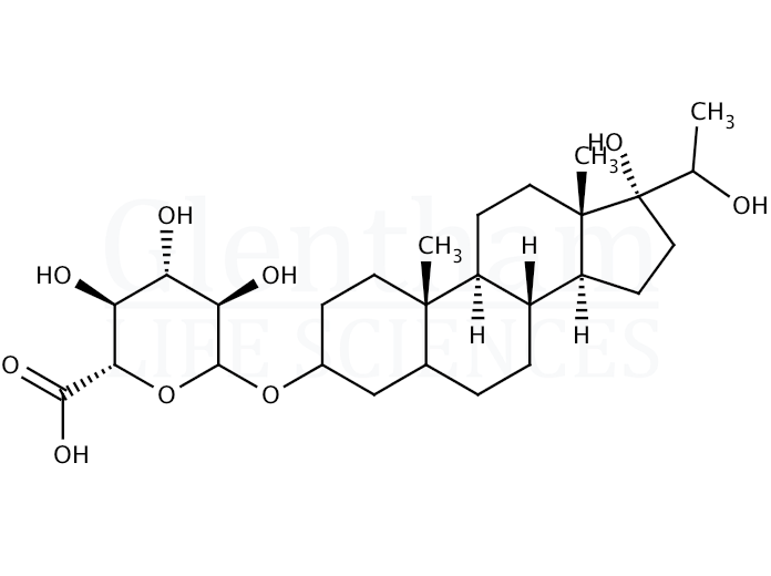 Pregnanetriol 3a-O-b-D-glucuronide Structure