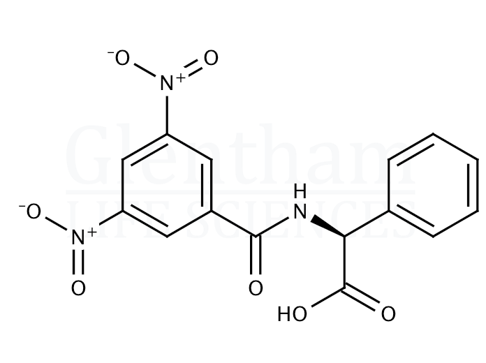 Structure for (R)-(-)-N-(3,5-Dinitrobenzoyl)-α-phenylglycine  