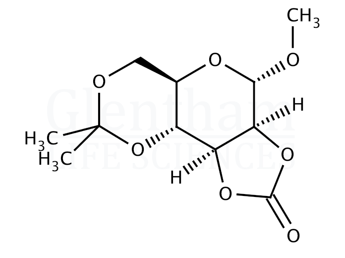 Methyl 2,3-O-Carbonyl-4,6-O-isopropylidene-α-D-mannopyranoside Structure