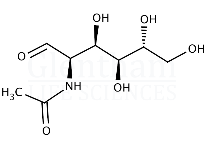 Structure for N-Acetyl-D-glucosamine, USP grade (7512-17-6)