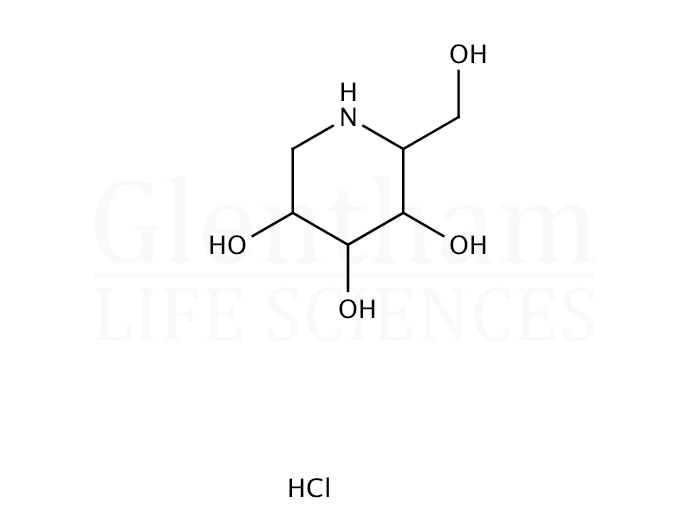 Structure for 1-Deoxygalactonojirimycin hydrochoride