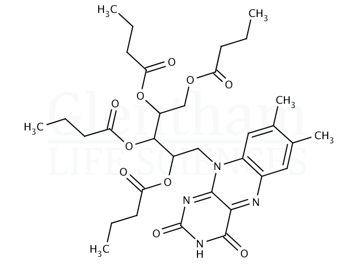 Structure for  Riboflavin tetrabutyrate  (752-56-7)