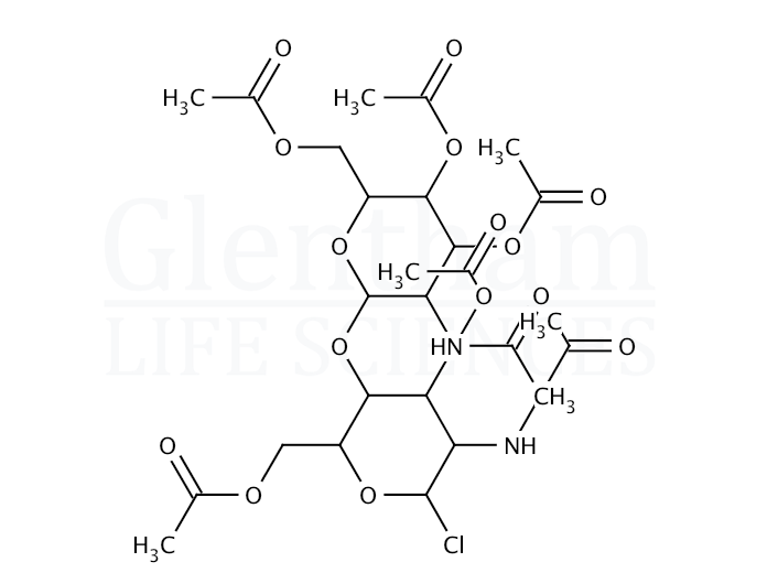 N,N’-Diacetyl-3,6,3’,4’,6’-penta-O-acetyl-1-chlorochitobioside Structure