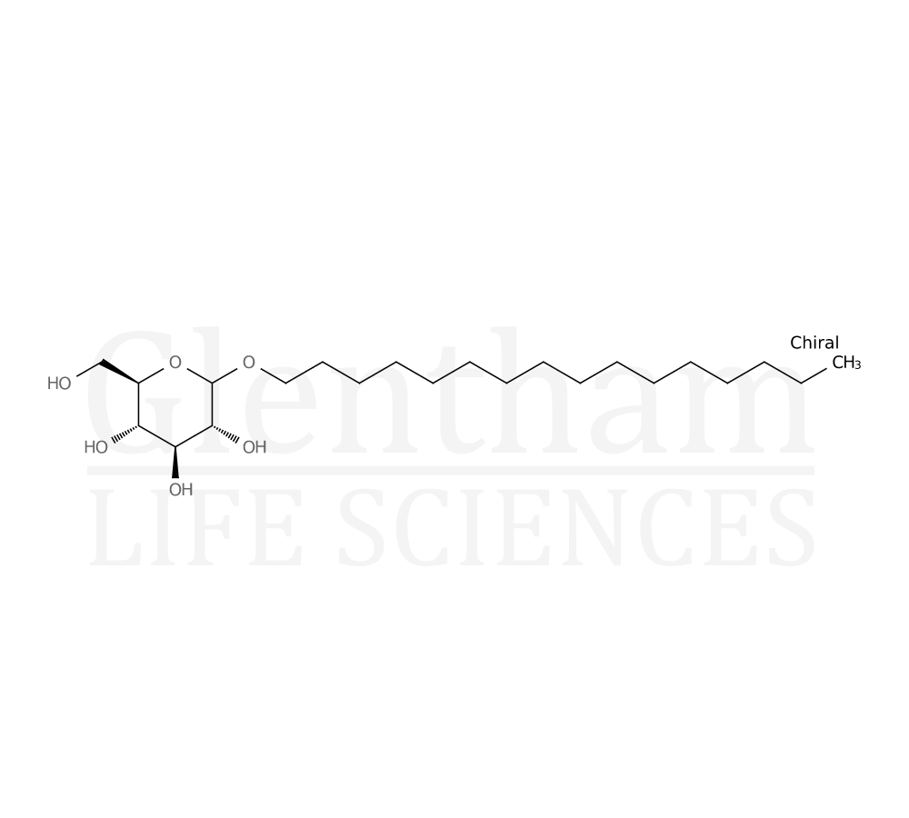 Structure for  Hexadecyl β-D-glucopyranoside  (75319-63-0)