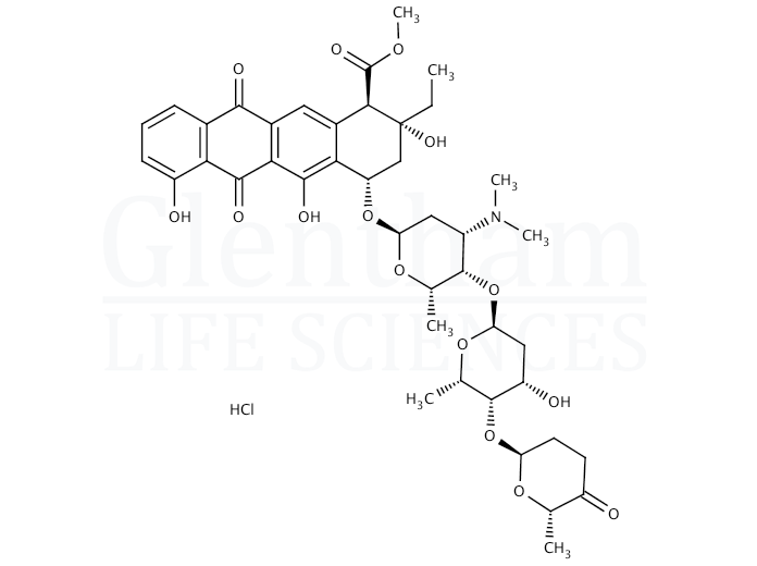Structure for Aclacinomycin hydrochloride
