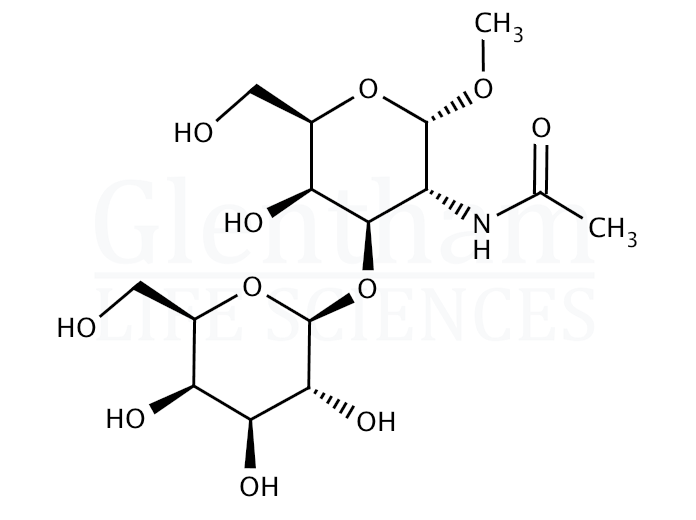 Methyl 2-acetamido-2-deoxy-3-O-(b-D-galactopyranosyl)-a-D-galactopyranoside Structure